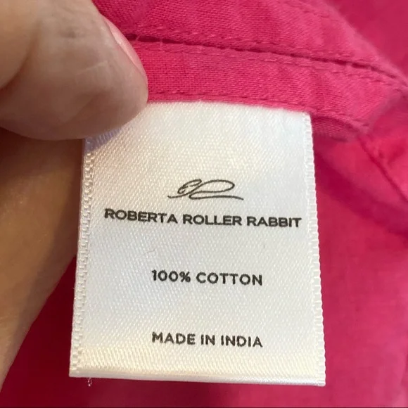 Roberta Roller Rabbit Pink Embroidered Short Sleeve Top - Picture 11 of 13